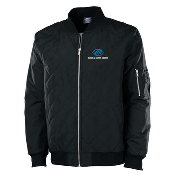 Men's Quilted Flight Jacket - Black