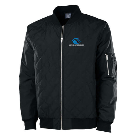 Men's Quilted Flight Jacket - Black
