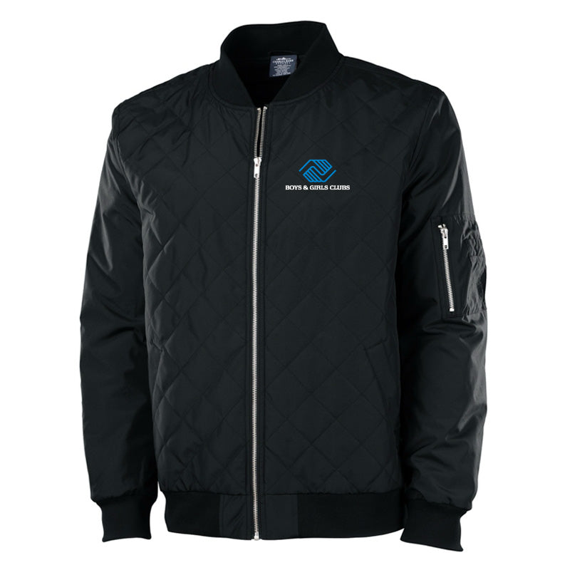 Men's Quilted Flight Jacket - Black