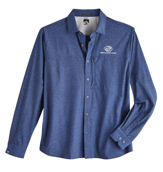 Men's Naturalist 4-Way Stretch Long Sleeve Outdoor Shirt - Navy Blue