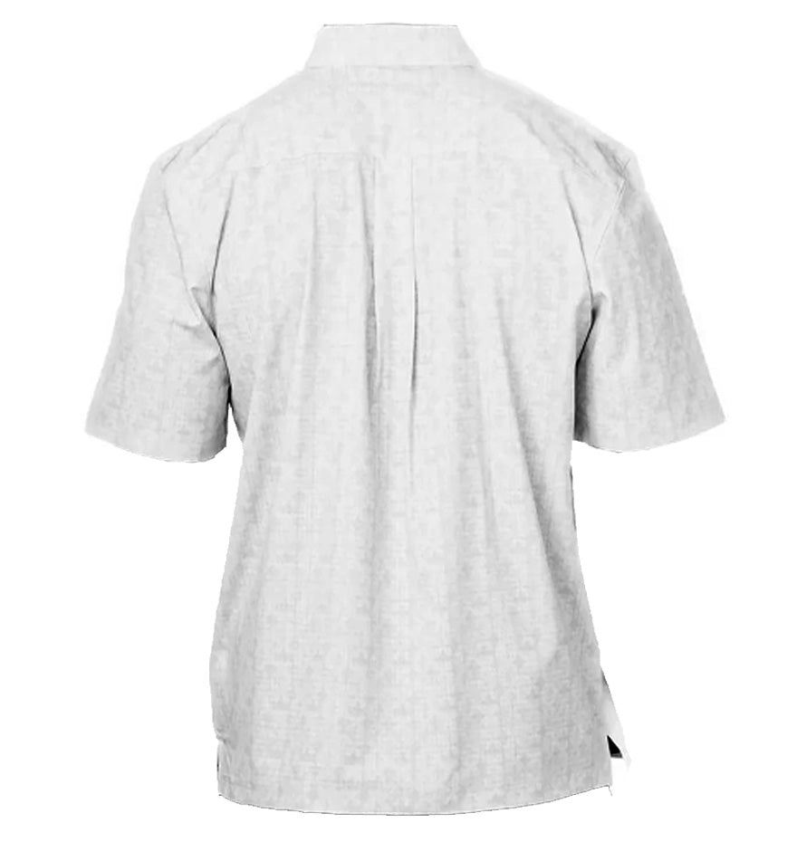 Men's Enthusiast 4-Way Stretch Printed Short Sleeve Outdoor Shirt - Silver Gray