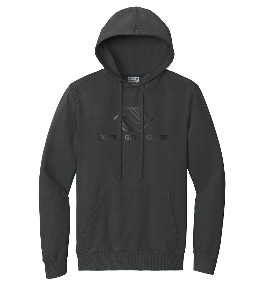 Port & Co Beach Wash Garment-Dyed Pullover Hooded Sweatshirt - Coal