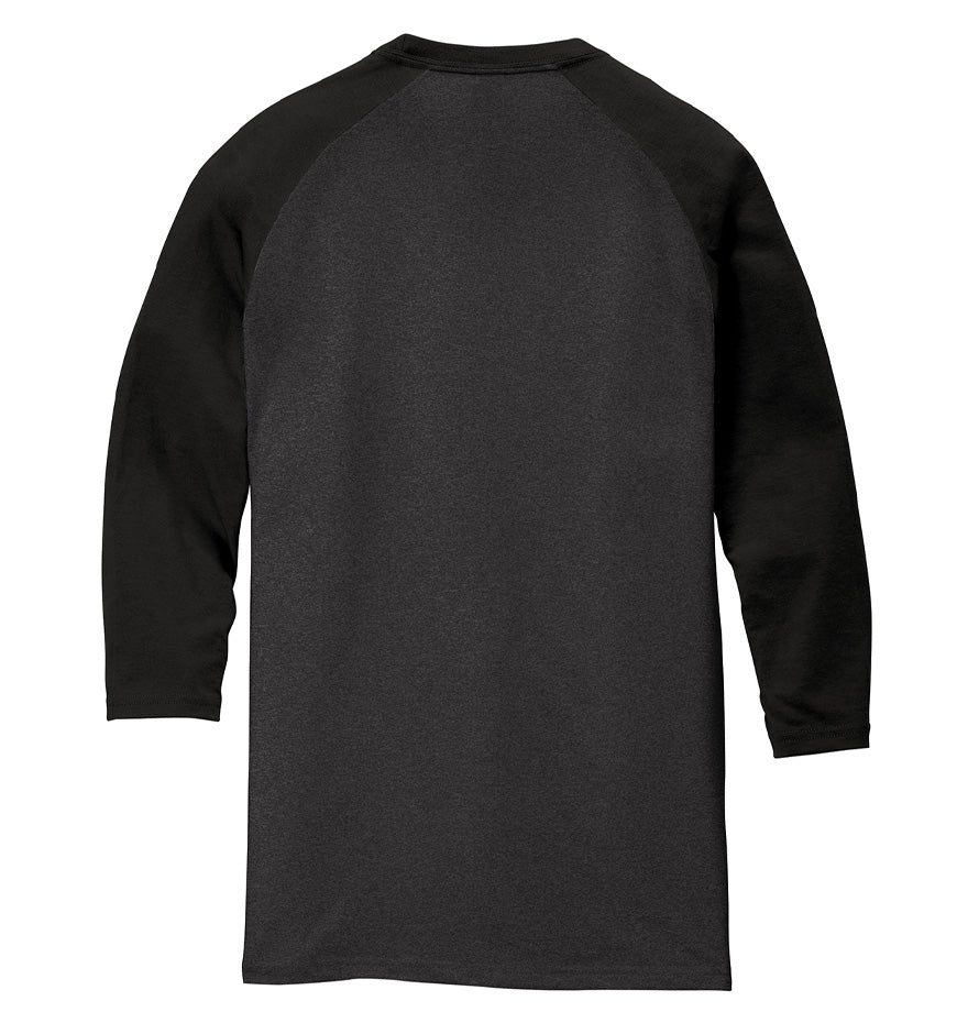 District Perfect Tri 3/4-Sleeve Raglan - Black/Black Frost