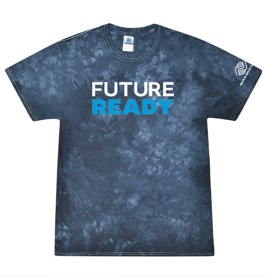 Future Ready Short Sleeve Tie-Dye Crystal Wash T-Shirt - Crystal Navy Blue