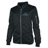 Women's Quilted Flight Jacket - Black