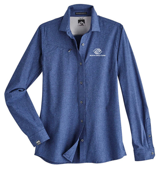 Women's Naturalist 4-Way Stretch Long Sleeve Outdoor Shirt - Navy Blue