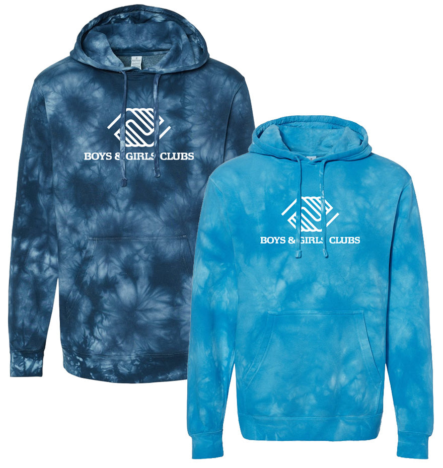 Unisex Midweight Tie-Dyed Hooded Sweatshirt