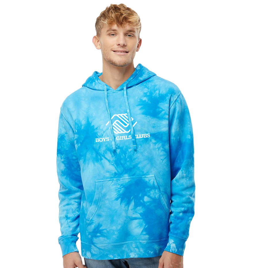 Unisex Midweight Tie-Dyed Hooded Sweatshirt