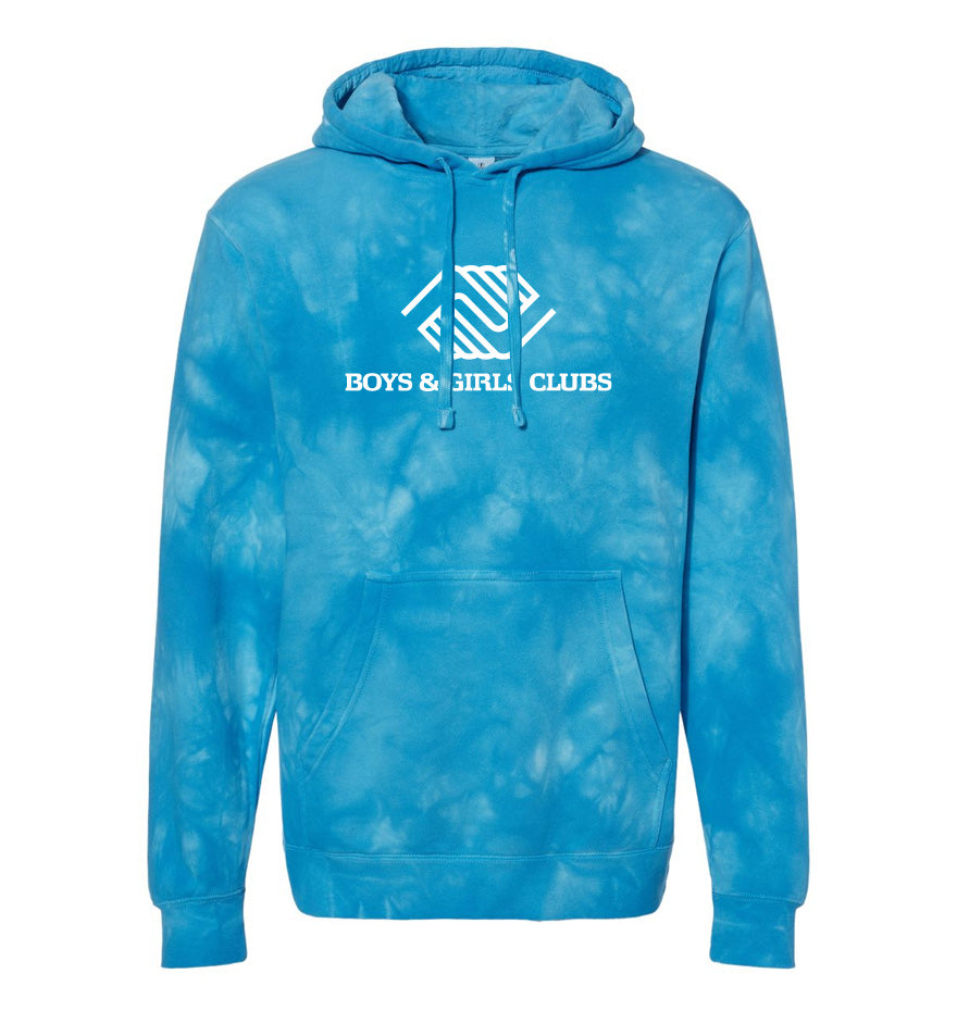 Unisex Midweight Tie-Dyed Hooded Sweatshirt