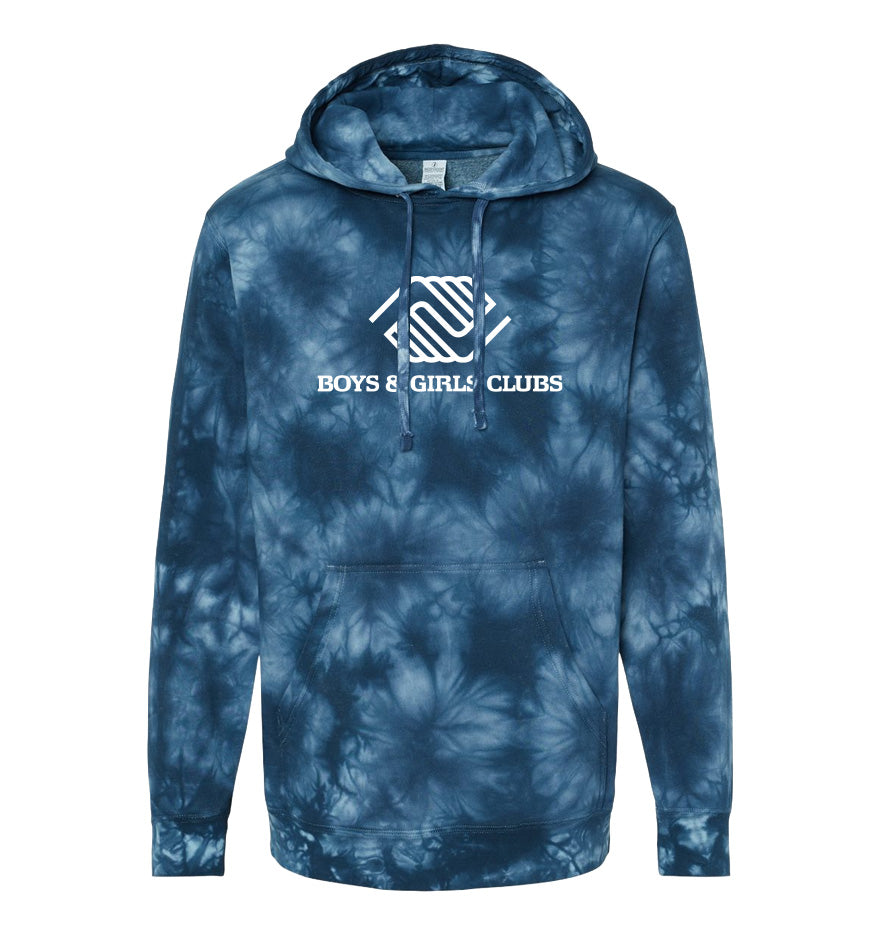 Unisex Midweight Tie-Dyed Hooded Sweatshirt
