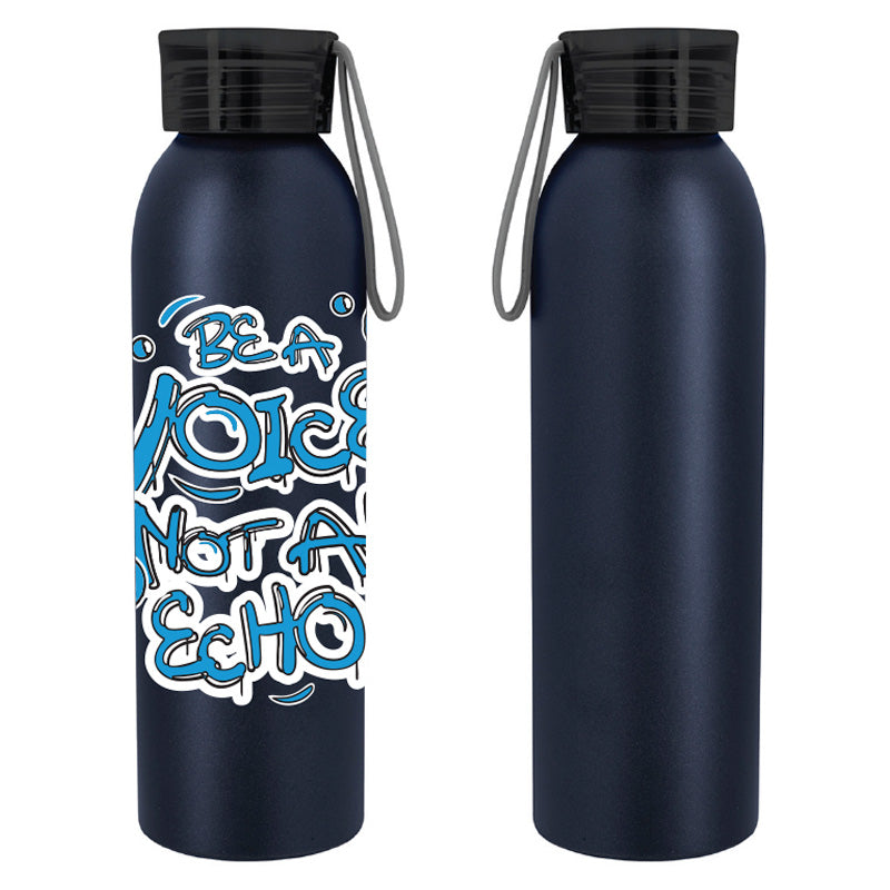 Be A Voice Not An Echo 22 oz. Aluminum Bottle - Black