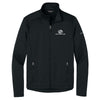Front view of Eddie Bauer women’s smooth mid-layer black fleece full-zip jacket with Boys & Girls Clubs logo on the left chest and Eddie Bauer branding on the right sleeve.