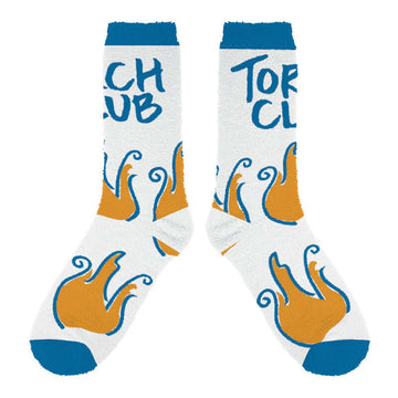 Torch Club Fuzzy Socks - White