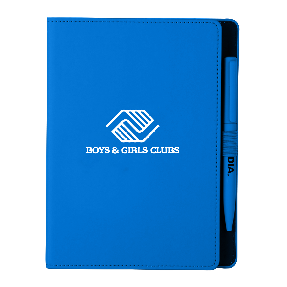 Soft Touch Notebook with Pen - Electric Blue