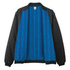 Black jacket with a blue inner lining featuring a repeating Boys & Girls Clubs logo pattern.