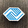 1.25" Process Blue and White AmeriClois Lapel Pin with Magnet Back (Pack of 5)