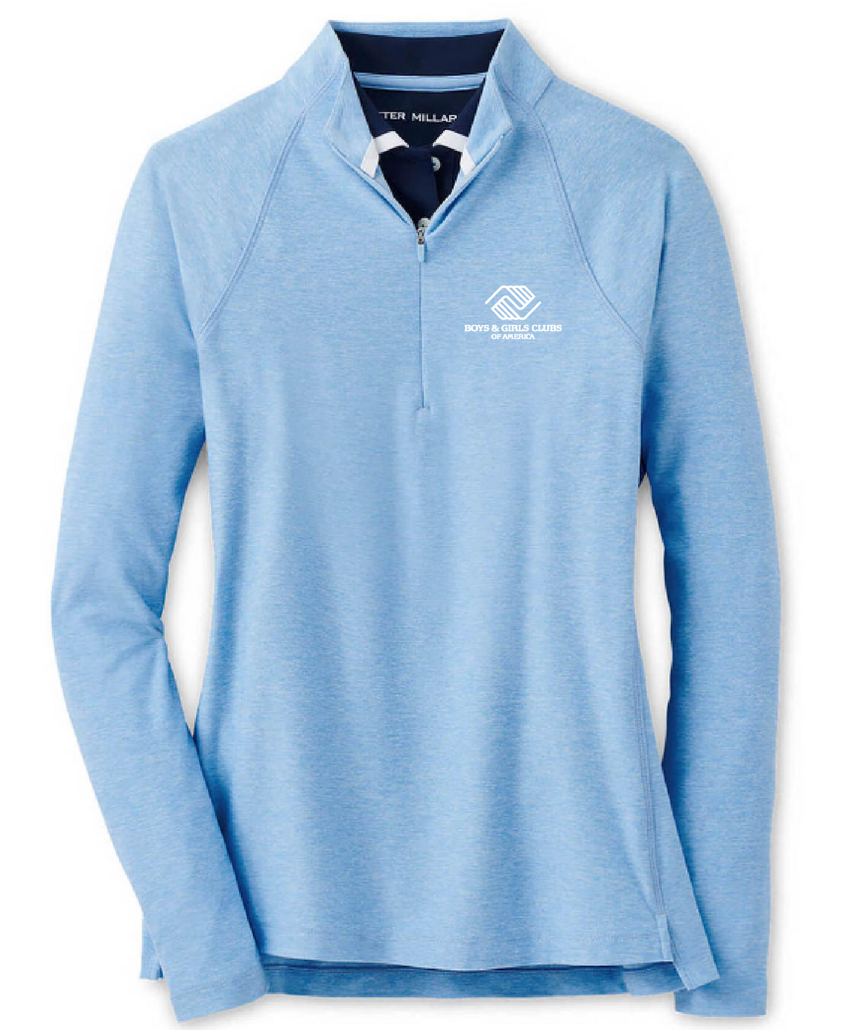 Peter Millar Women&#39;s Melange Raglan Sleeve Perth Layer Quarter-Zip - Cottage Blue