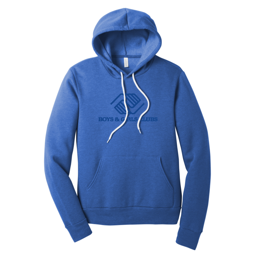 Bella Canvas Unisex Sponge Fleece Pullover Hoodie Heather True Royal Boys Girls Clubs of America Store