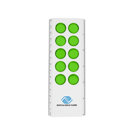 6" Push Pop Ruler (Pack of 5) - Lime Green