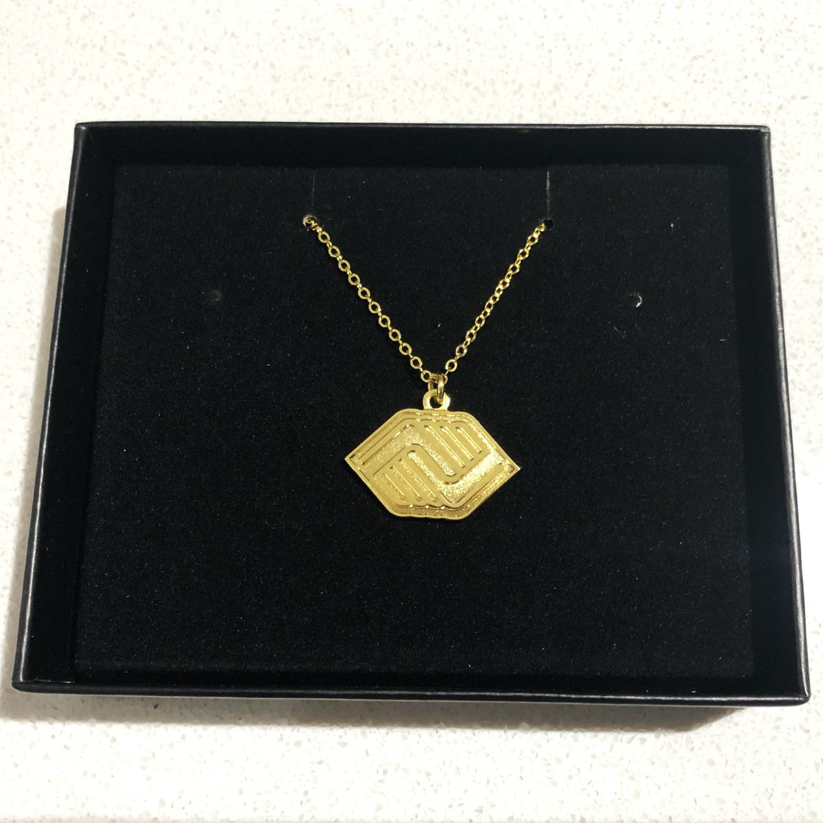 BGCA Charm Necklace in Black Gift Box