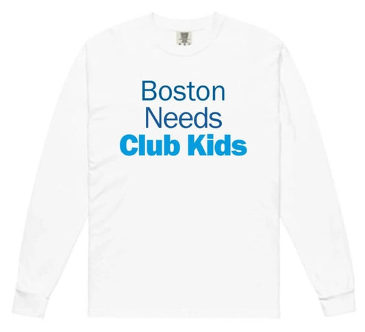 Your Location Needs Club Kids | Unisex Garment-Dyed Heavyweight Long Sleeve Shirt