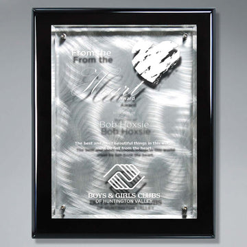 From the Heart Award with Ebony Wood Board