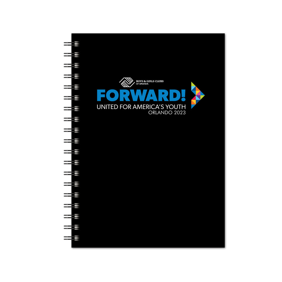 Forward Spiral 7 x 10 Journal                                          Color: Black